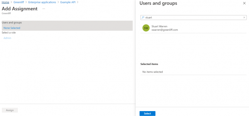 Azure AD assign role